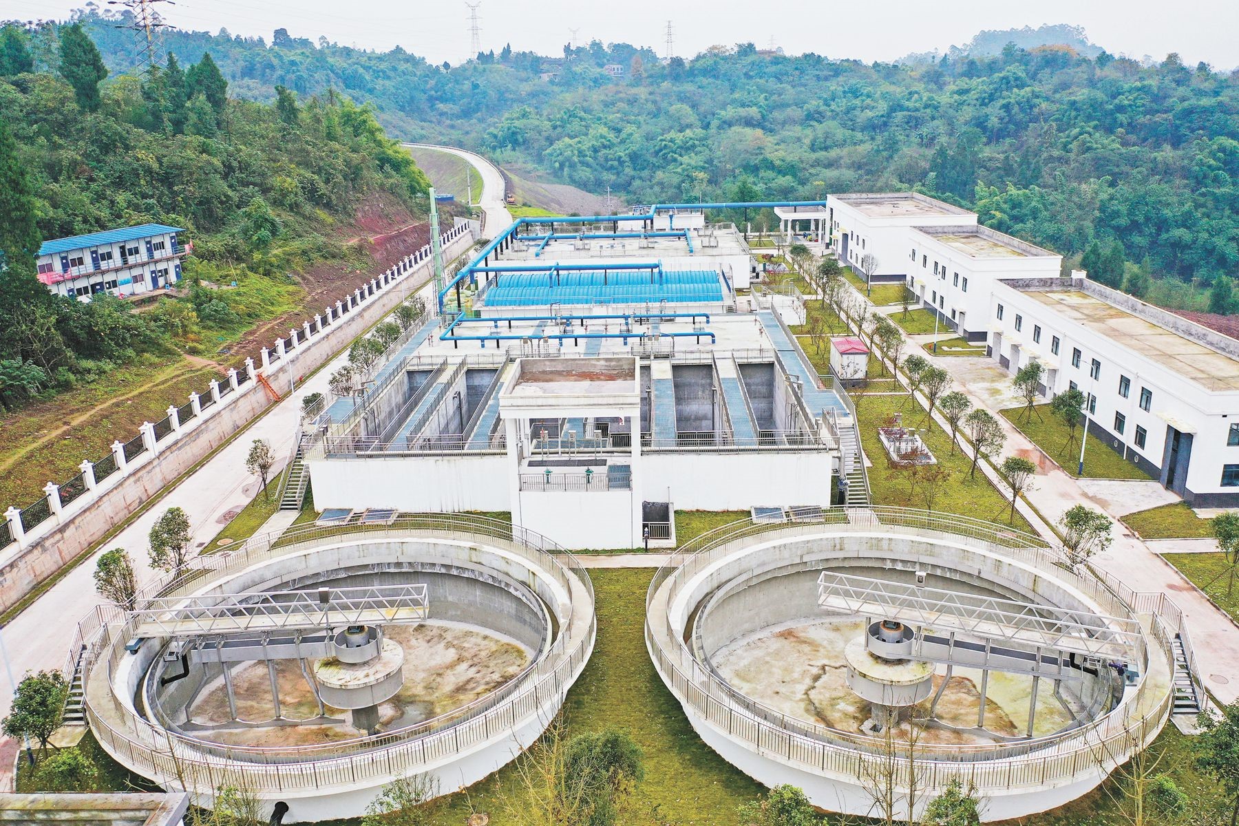 Planta de tratamiento de aguas residuales de Lingang Urban Industrial Park en línea de aguas residuales Descarga de agua Sensores de calidad de agua Análisis de monitoreo